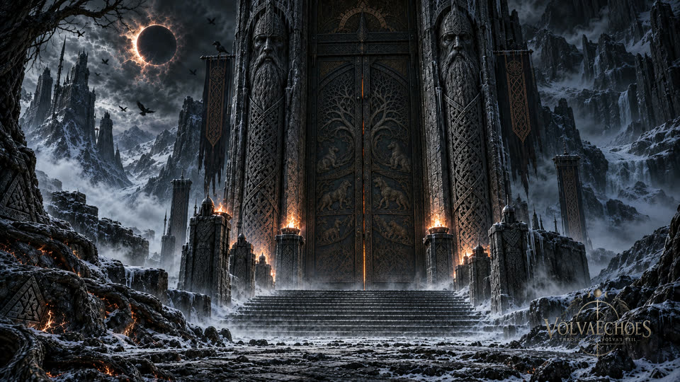 The Gate wallpaper with VölvaEchoes branding